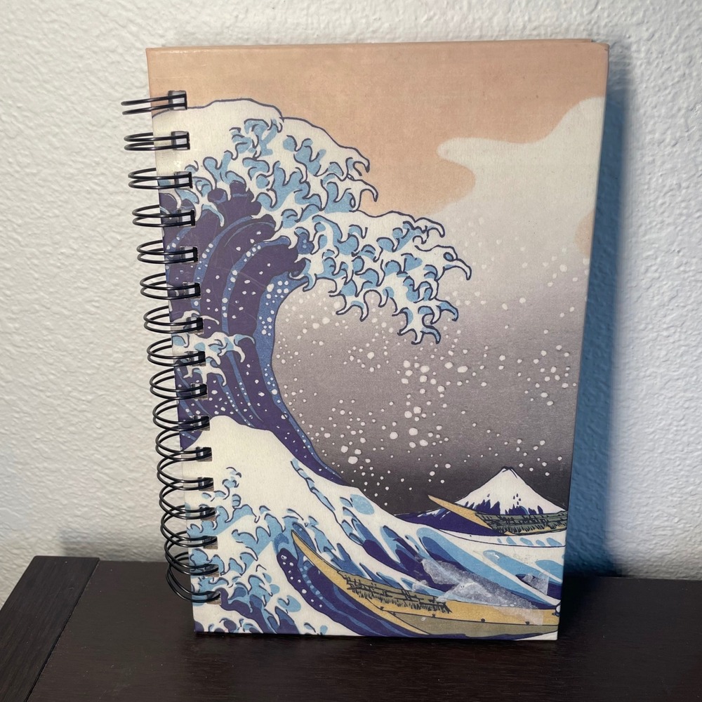 The Great Wave Off Kanagawa Wire Bound Journal Lined Paper Notebook - Piccadilly